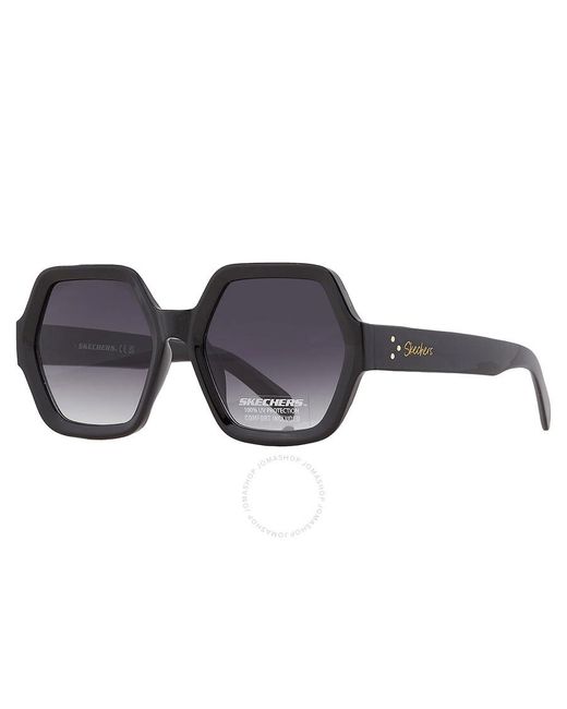 Skechers Purple Smoke Gradient Geometric Sunglasses Se6223 01b 57