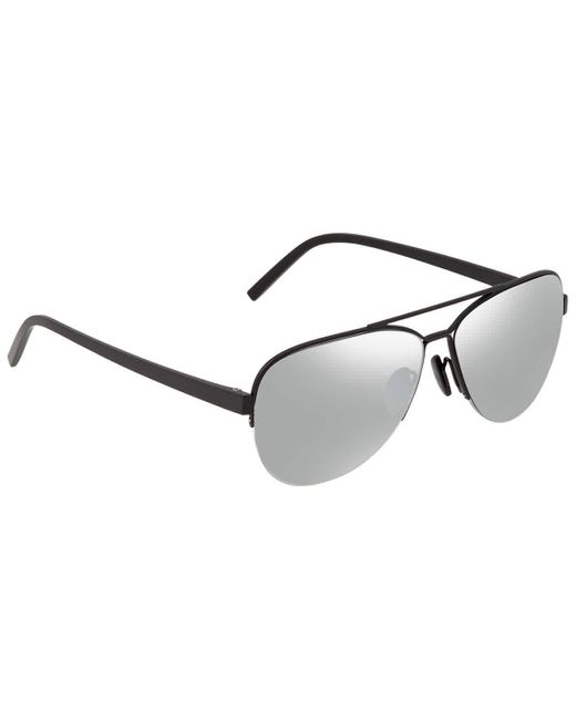 Porsche Design Multicolor Silver Mirror Aviator Unisex Sunglasses