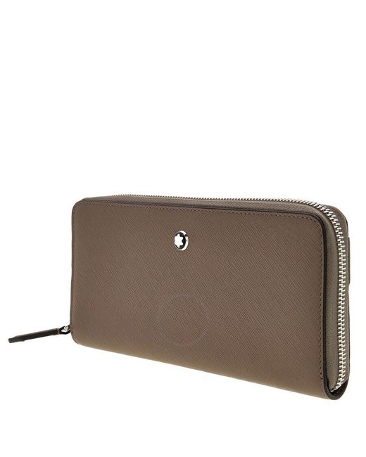 Montblanc Brown Sartorial Leather Phone Pouch for men