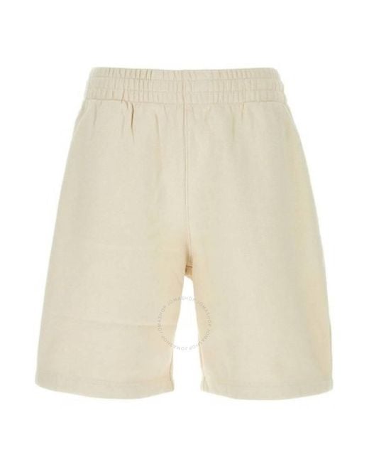 Burberry Natural Logo-Patch Cotton Shorts for men
