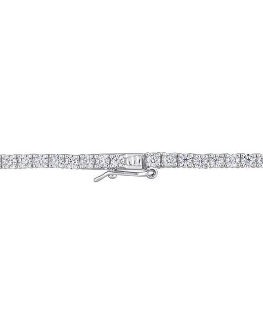 Amour Metallic 12 1/2 Ct Dew Created Moissanite Tennis Necklace
