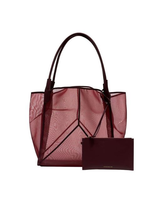 Victoria Beckham Purple Tote Bag Burgundy for men