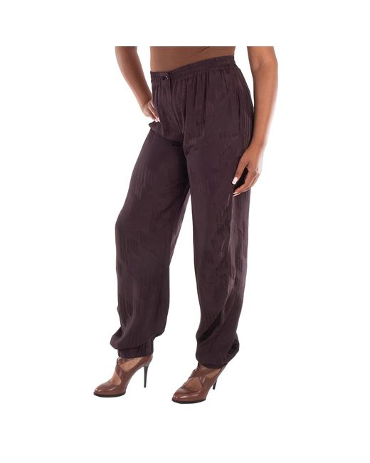 The Attico Red Ladies 'Jagger' Monogrammed Long Pants