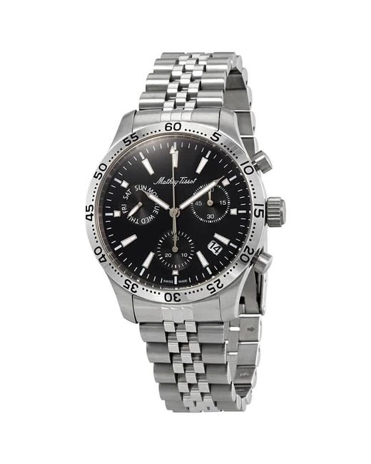 Mathey-Tissot Metallic Type 22 Chronograph Black Dial Watch for men