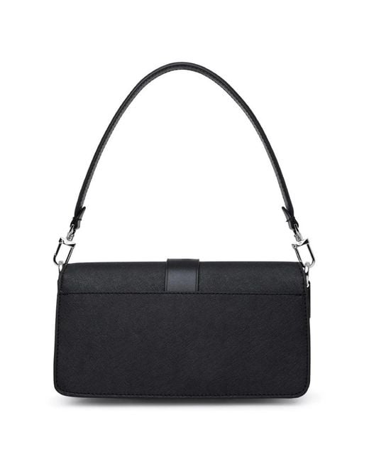 Michael Kors Black Medium Greenwich Saffiano Leather Shoulder Bag