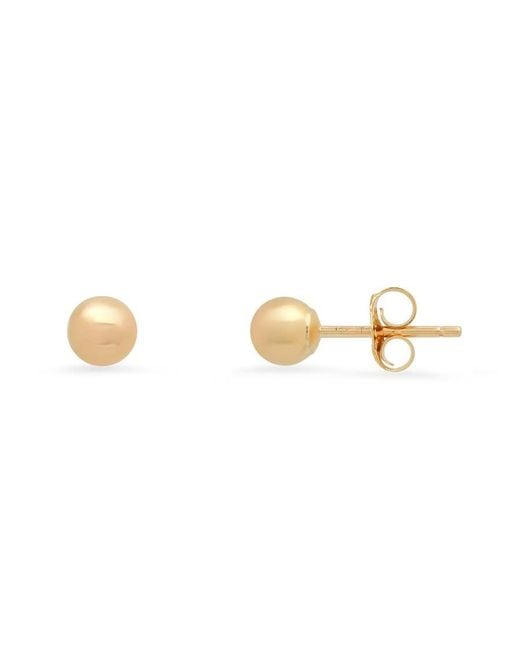 Kylie Harper Metallic 10K Petite 4Mm Ball Stud Earrings