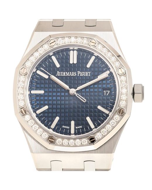 Audemars Piguet Metallic Royal Oak ''50th Anniversary'' Automatic Diamond Blue Dial Watch