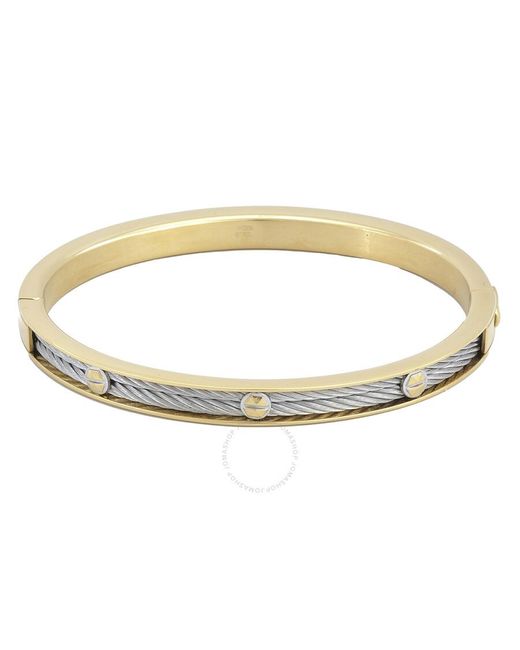 Charriol Metallic Forever Eternity Pvd Steel Cable Bangle