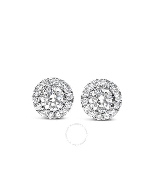 Haus of Brilliance Metallic 14K 3.0 Cttw Lab-Grown Diamond Hidden Halo Stud Earrings