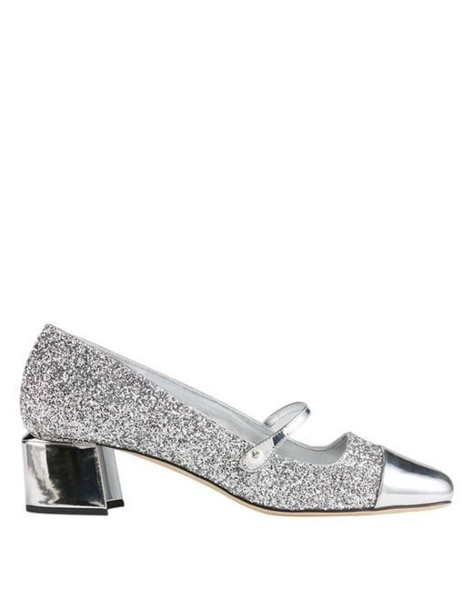 Jimmy Choo Metallic Elisa 45 Glitter Pumps, Brand Size 36 Us Size 6