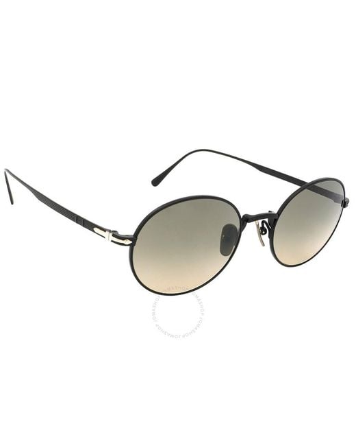 Persol Multicolor Clear Gradient Grey Oval Titanium Unisex Sunglasses  800432 51