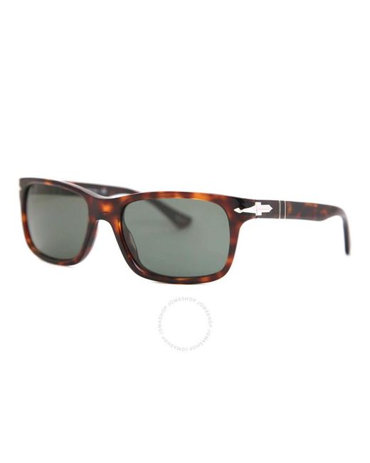 Persol Gray Green Rectangular Sunglasses Po3048s 24/31 58 for men