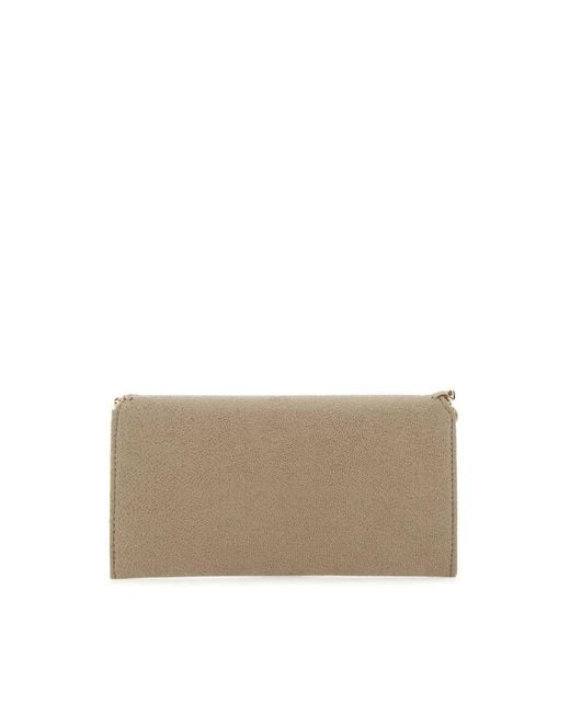 Stella McCartney Natural Falabella Flap Continental Wallet