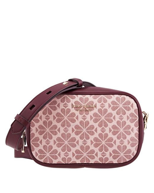 Kate Spade Purple Spade Flower Coated Canvas Infinite Medium Camera Bag