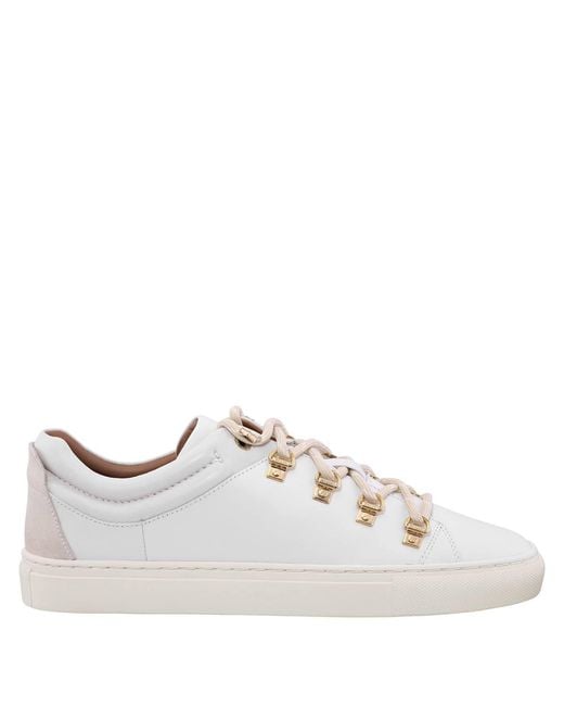 Bally White Heidy Calfskin Low-Top Sneakers