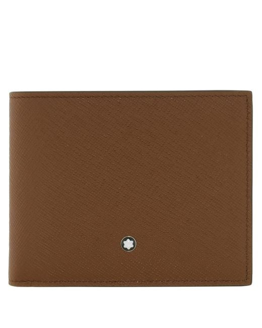 Montblanc Brown Sartorial 6Cc Leather Wallet for men