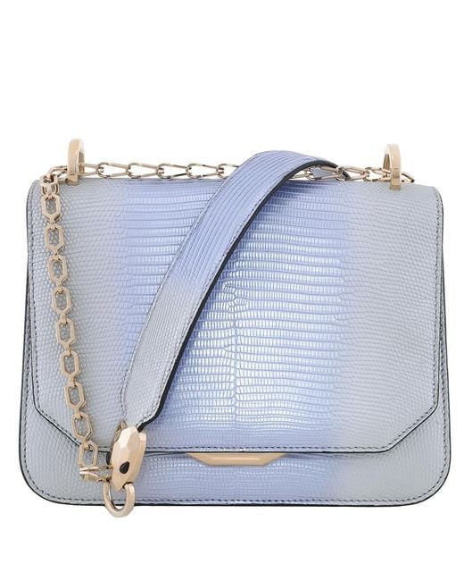 BVLGARI Blue Serpenti Hypnotic Flap Cover Bag