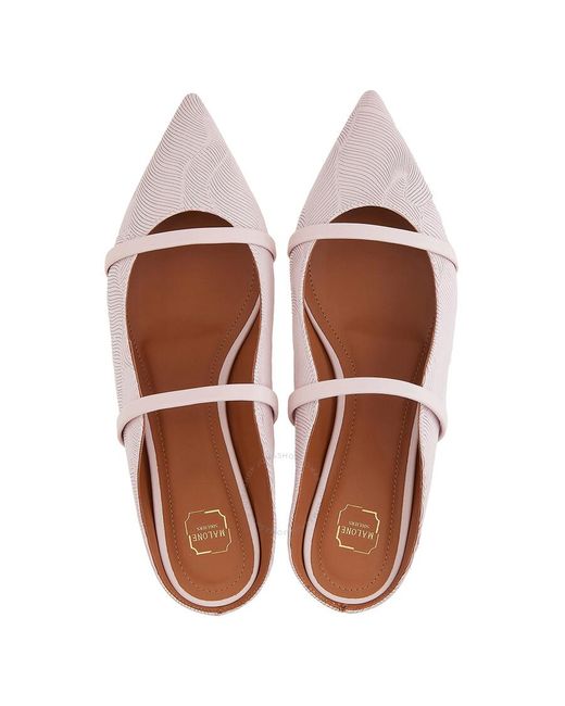 Malone Souliers Brown Lilac Pink / Lilac Pink Maureen Leather Flat
