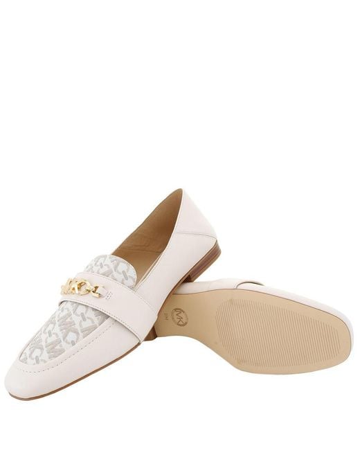 Michael Kors Natural Tiffanie Signature Logo Loafers, Brand Us