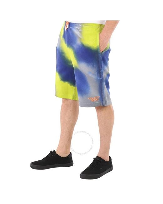 Marcelo Burlon Blue County 3000 Tie Dye Bermuda Shorts for men