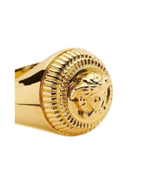Versace Metallic Medusa Biggie Charm Ring