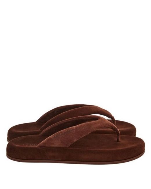 Ferragamo Brown Dylan Suede Platform Sandals for men