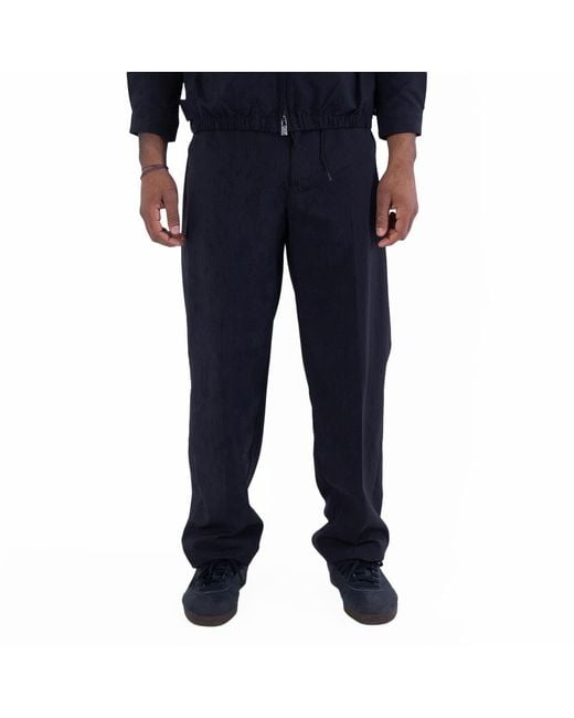Emporio Armani Blue Seersucker Nylon Trousers, Brand Size 46 Us for men