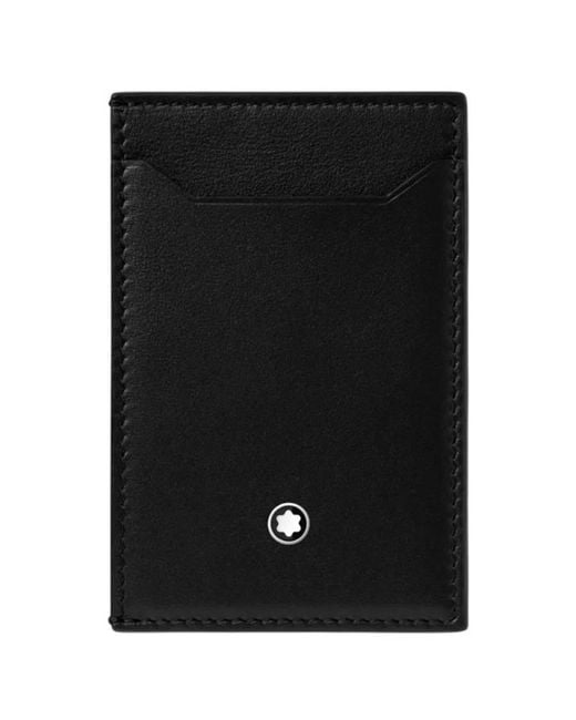 Montblanc Black Leather Meisterstuck Pocket Holder for men