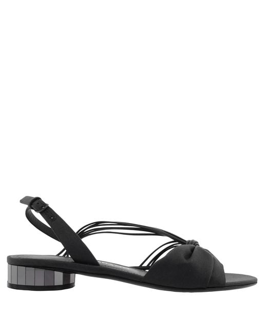 Ferragamo Black Sabina Mirrored Heeled Sandals
