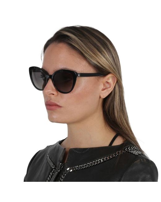 Kate Spade Black Polarized Grey Shaded Cat Eye Sunglasses Amberlee/s 0807/wj 55