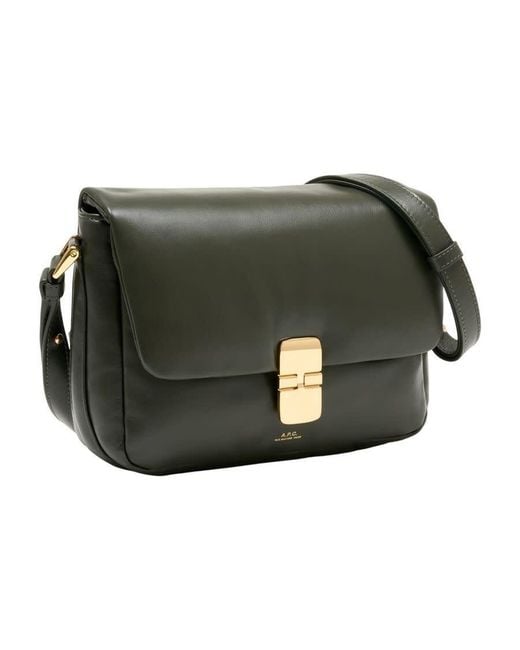 A.P.C. Green Grace Crossbody Bag Khaki