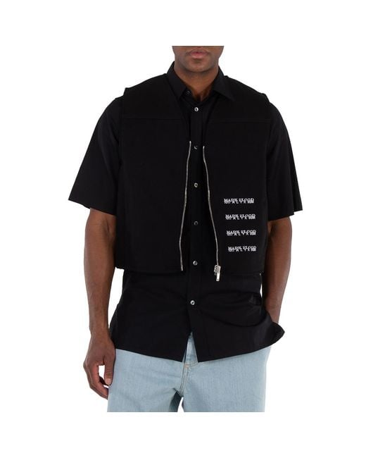 1017 ALYX 9SM Black Embroidered Sleeveless Flood Reversible Vest for men