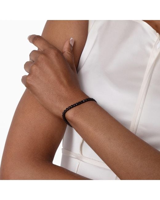Swarovski Metallic Matrix Ruthenium Plated Tennis Bracelet