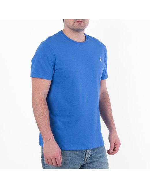 Polo Ralph Lauren Blue Custom Slim Fit Crewneck T-Shirt for men