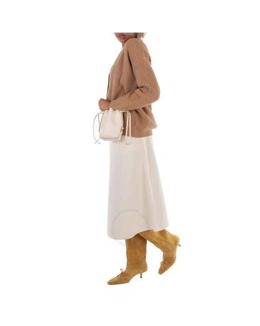 Chloé Natural Marcie Grained Leather Micro Bucket Bag