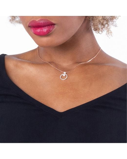 Swarovski Metallic Constella Pendant Cz Rose Shiny