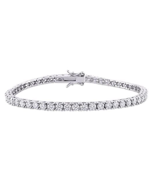 Amour Metallic 5 1/10 Ct Dew Created Moissanite Tennis Bracelet