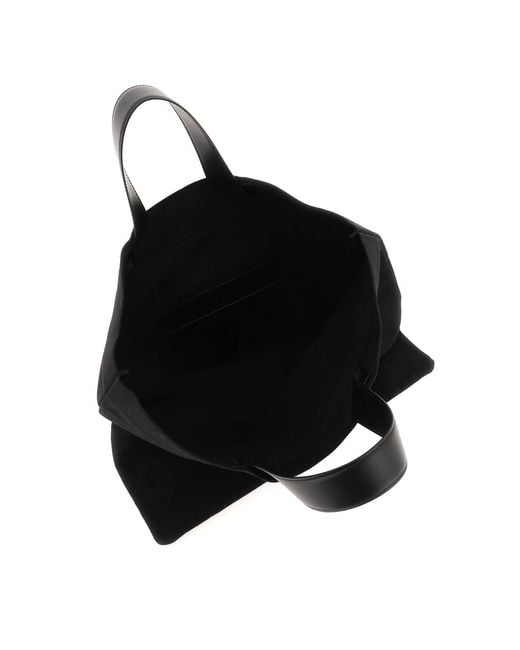 Jil Sander Black Canvas Shopping Bag