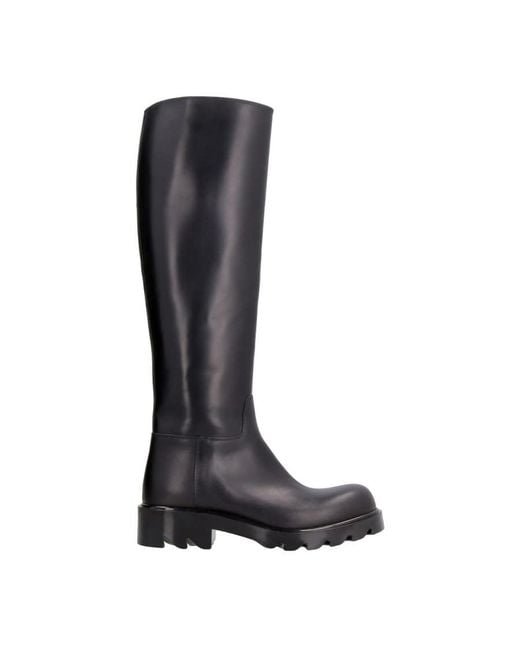Bottega Veneta Black Strut Round-Toe Boots
