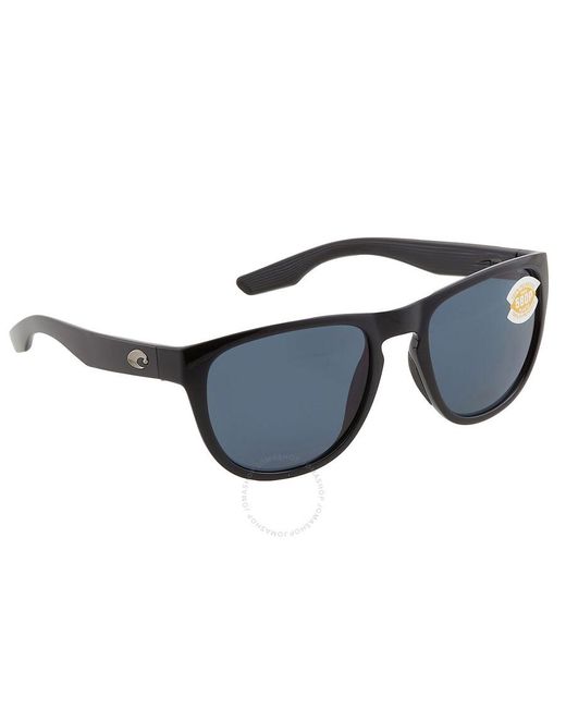 Costa Del Mar Blue Irie Gray Polarized Polycarbonate 580p Aviator Sunglasses 6s9082 908203 55