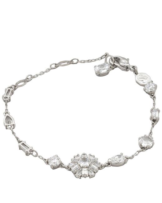 Swarovski Metallic Idyllia Mixed Cuts Snowflake Bracelet, Size Medium