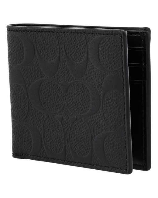 COACH Black Slim Billfold Wallet for Men Lyst