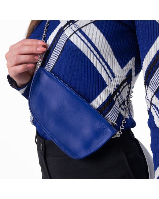 Burberry Blue Micro Mini Shield Sling Bag