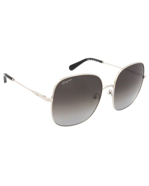 Ferragamo Gray Gradient Square Sunglasses Sf300s 041 59