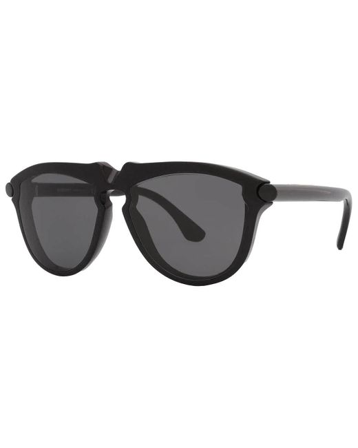 Burberry Black Dark Grey Pilot Sunglasses Be4417u 300187 58 for men