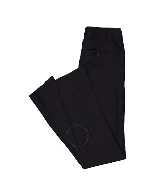 Burberry Black Navy Melange Tailored Trousers for men