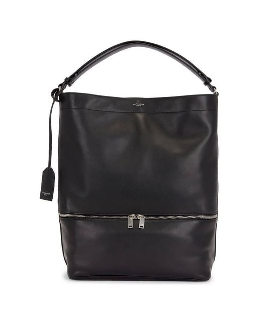 Saint Laurent Black Paris Long Hobo for men