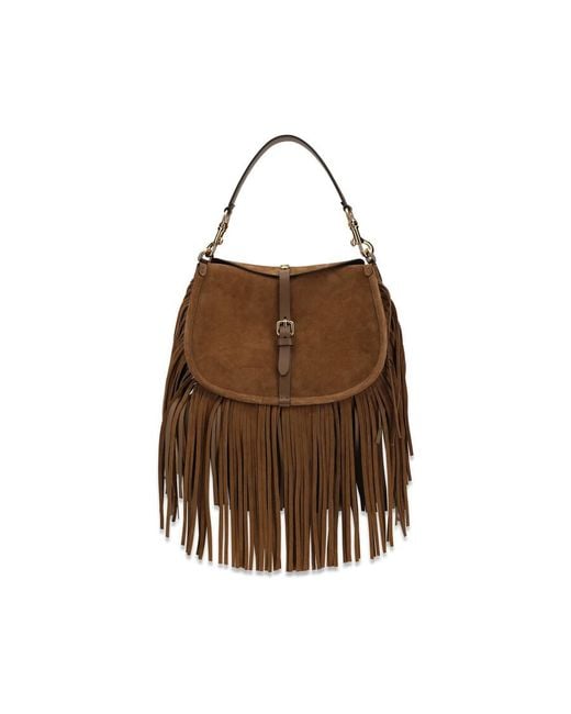 Etro Brown Medium Pony Shoulder Bag