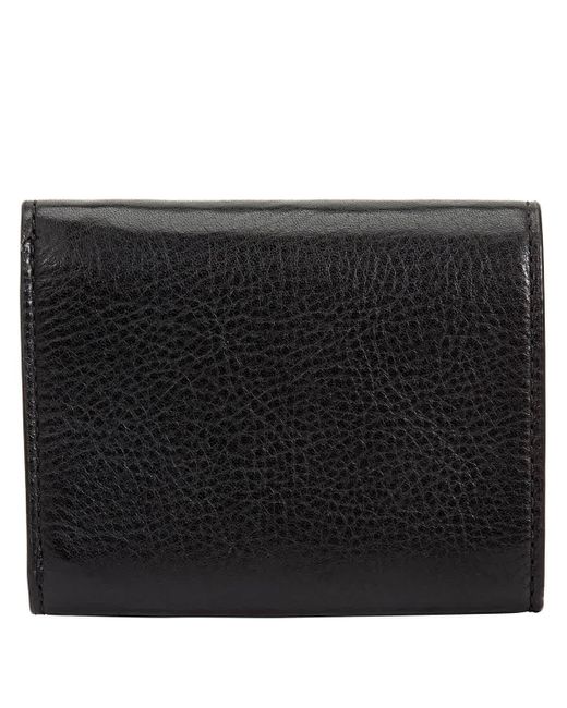 COACH Black Soft Leather Trifold Origami Coin Wallet for men