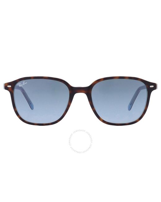 Ray-Ban Leonard Blue Gradient Square Sunglasses Rb2193 13163m 53